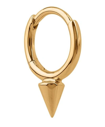 Maria Tash 1/4' Single Spike Non-rotating Hoop Earring In Gold