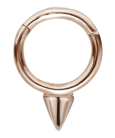 Maria Tash 1/4' Single Spike Hoop Earring In Rose Gold