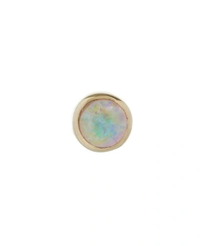Maria Tash 14ct 2mm Opal Single Threaded Stud Earring In Gold