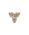 Maria Tash Diamond Trinity Threaded Stud Earring In Gold