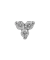 Maria Tash Diamond Trinity Threaded Stud Earring In White, Gold