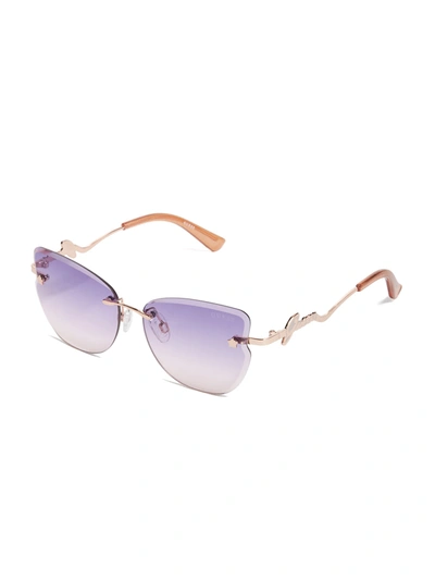 Guess Factory Girl's Butterfly Sunglasses In Purple