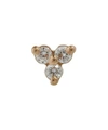 Maria Tash Diamond Trinity Threaded Stud Earring In Gold