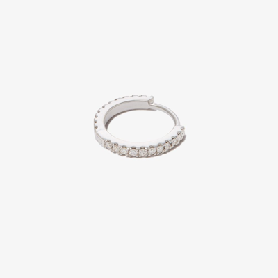 Maria Tash Eternity 18ct White-gold And 0.12ct Diamond Single Hoop Earring In White Gold