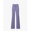 Stella Mccartney Womens Mauve Flared Mid-rise Stretch-wool Trousers In 5302 Mauve