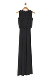 Go Couture Sleeveless Blouson Maxi Dress In Charcoal