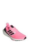 Adidas Originals Ultraboost 22 Running Shoe In Beam Pink/ Core Black