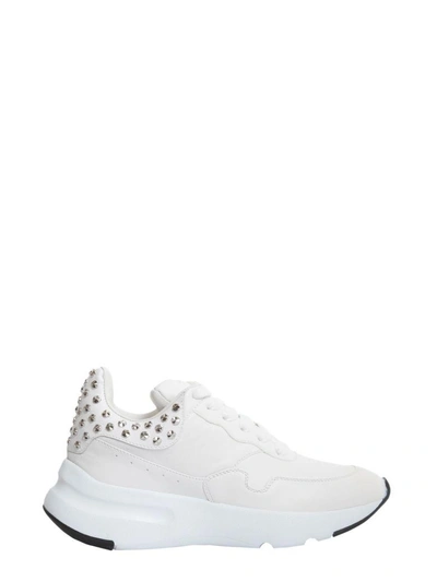 Alexander Mcqueen Sneakers With Rubber Running Sole In Bianco