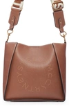 Stella Mccartney Mini Faux Leather Crossbody Bag In Pecan