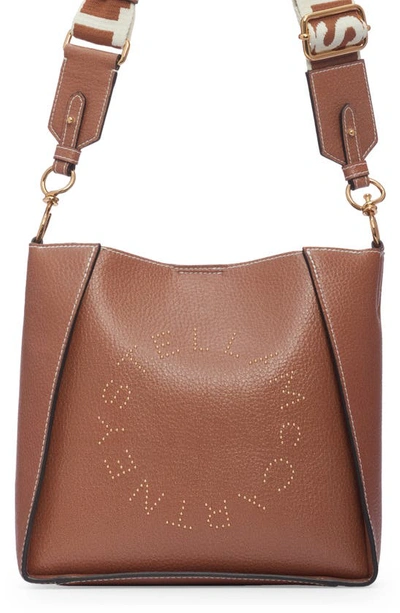 Stella Mccartney Mini Faux Leather Crossbody Bag In Pecan