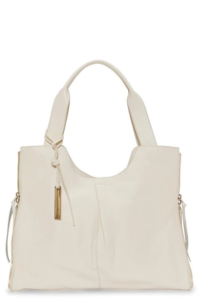 Vince Camuto Corla Leather Tote In Coconut Cream