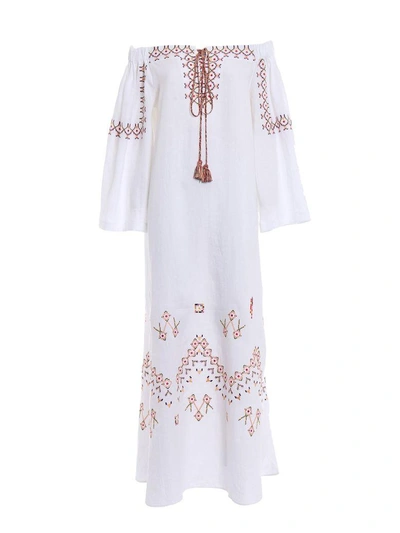 Ermanno Scervino Embroidered Off-shoulder Dress In White