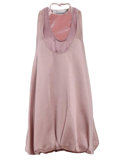 Valentino Layered Dress In Zwdusty Rose/soft Pink