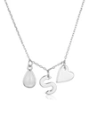 Adornia 14k Yellow Gold Vermeil Moonstone Initial Necklace In Silver-s