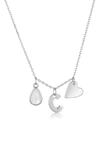 Adornia 14k Yellow Gold Vermeil Moonstone Initial Necklace In Silver-c