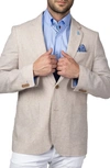Tailorbyrd Modern Fit Mini Textured Houndstooth Sport Coat In Khaki