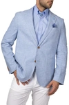 Tailorbyrd Modern Fit Mini Textured Houndstooth Sport Coat In Blue