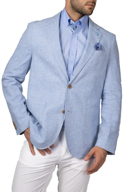 Tailorbyrd Modern Fit Mini Textured Houndstooth Sport Coat In Blue