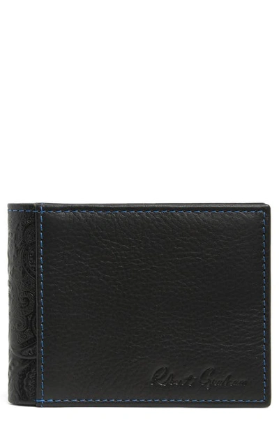 Robert Graham Austin Embossed Leather Wallet In Black