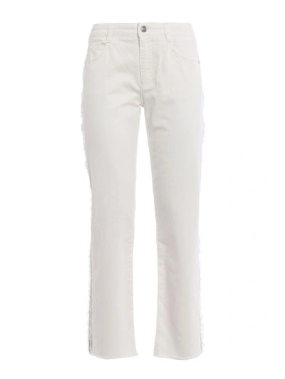 Ermanno Scervino Laced-insert Jeans In White