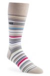 Calvin Klein Men's Striped Crew Socks In Chateau Gray