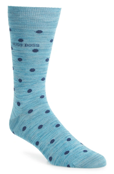 Hugo Boss Dot Socks In Blue
