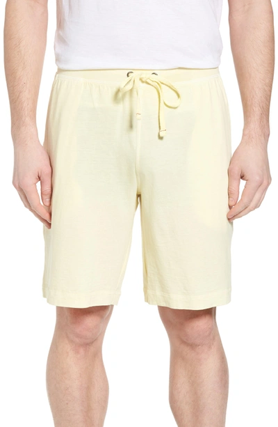 Daniel Buchler Peruvian Pima Cotton Lounge Shorts In Yellow