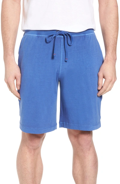 Daniel Buchler Peruvian Pima Cotton Lounge Shorts In Cobalt Blue