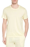 Daniel Buchler Peruvian Pima Cotton Crewneck T-shirt In Yellow