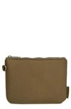 Dagne Dover Scout Small Zip Top Pouch In Dark Moss