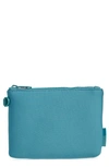 Dagne Dover Scout Small Zip Top Pouch - Blue/green In Palm