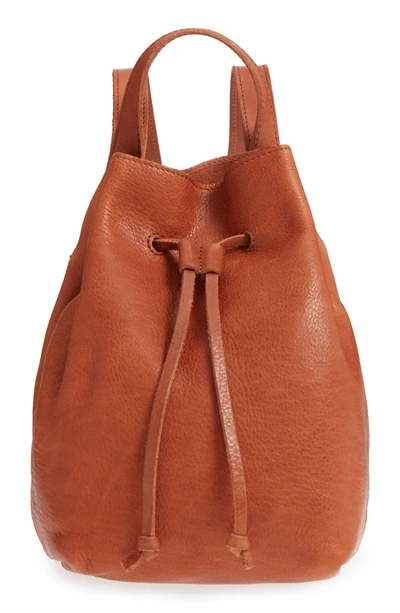 Madewell Mini Somerset Leather Backpack - Brown In English Saddle