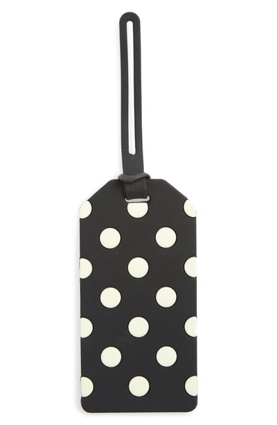 Kate Spade Polka Dot Luggage Tag - Black In Black Dots