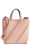 Proenza Schouler Mini Hex Whipstitch Calfskin Leather Tote - Pink In Deep Blush