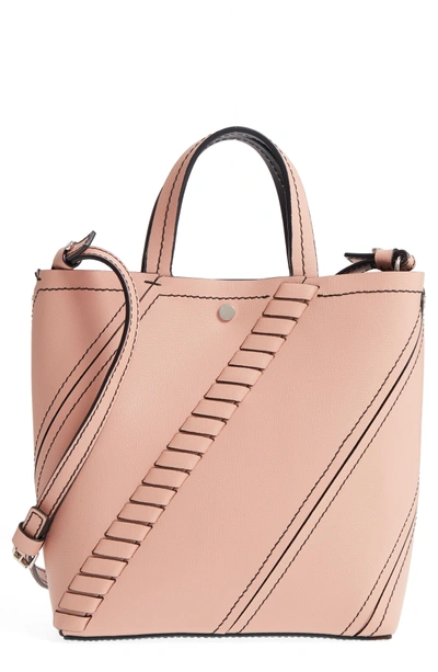 Proenza Schouler Mini Hex Whipstitch Calfskin Leather Tote - Pink In Deep Blush