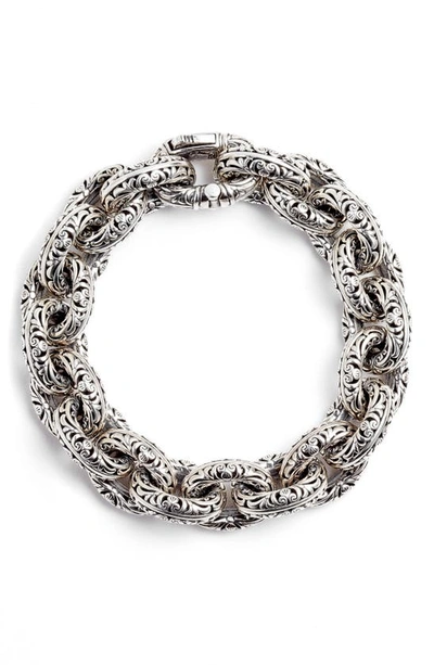 Konstantino Etched Sterling Silver Filigree Bracelet