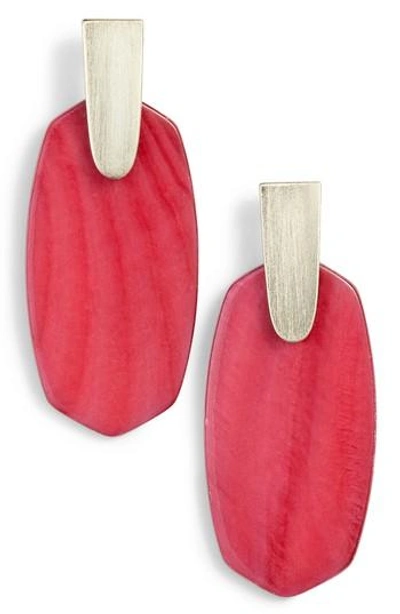 Kendra Scott Aragon Drop Earrings In Red Mop/ Gold