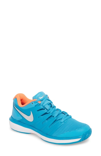 Nike Air Zoom Prestige Tennis Shoe In Light Blue Fury/ Silver