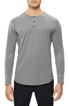 Cuts Trim Fit Long Sleeve Henley In Wolf