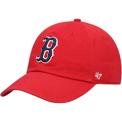 47 ' Red Boston Red Sox Clean Up Adjustable Hat