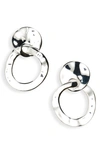 Madewell Organic Circle Earrings In Polished Silver