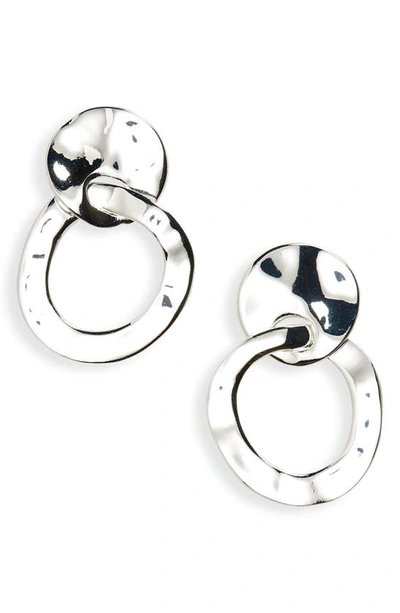 Madewell Organic Circle Earrings In Polished Silver