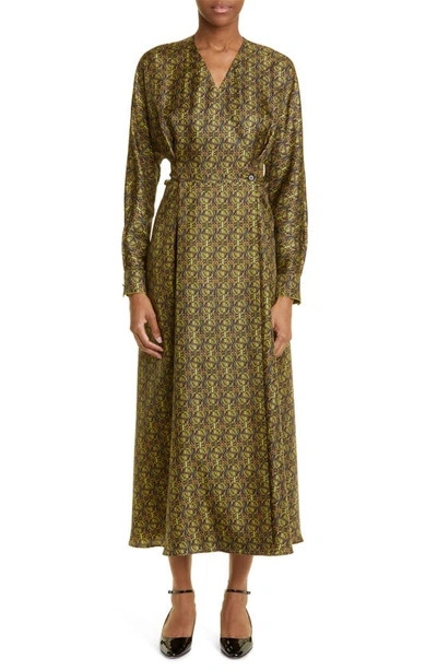 slim fit dress slacks Baltic Born Womens Latonya Faux Wrap Dress | Green Multi main image 1