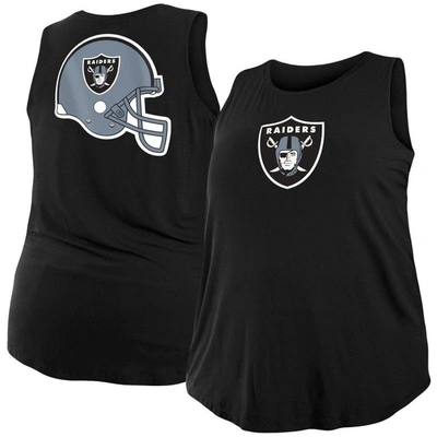 New Era Black Las Vegas Raiders Plus Size Tank Top