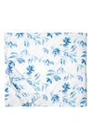 Sferra Procida Floral Cotton Percale Duvet Cover In Cobalt