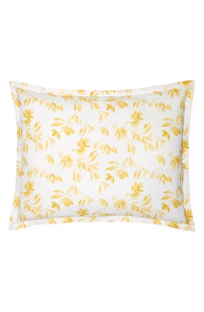 Sferra Procida Floral Cotton Sham In Banana