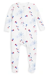 1212 Babies' The Organic Fitted Organic Cotton One-piece Pajamas In Pop