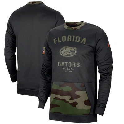 Jordan Brand Black/camo Florida Gators Military Appreciation Performance Pullover Sweatshirt