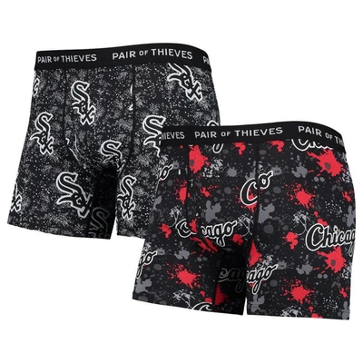 Pair Of Thieves Black Chicago White Sox Super Fit 2-pack Boxer Briefs Set