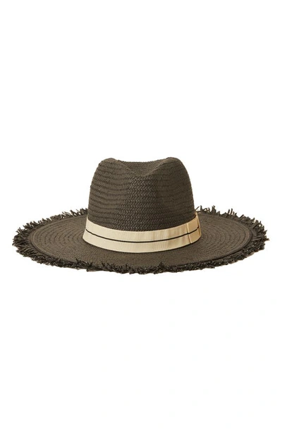 Btb Los Angeles Quinn Straw Hat In Black